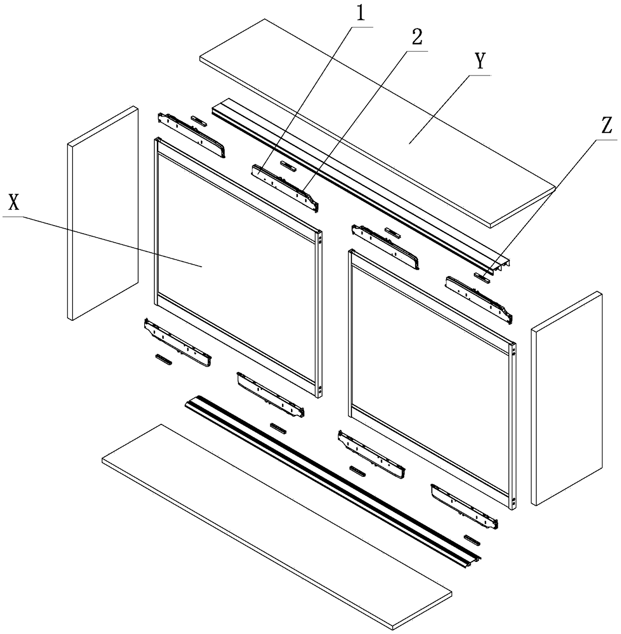 Elastic Positioning Mechanism for Furniture Side Sliding Doors