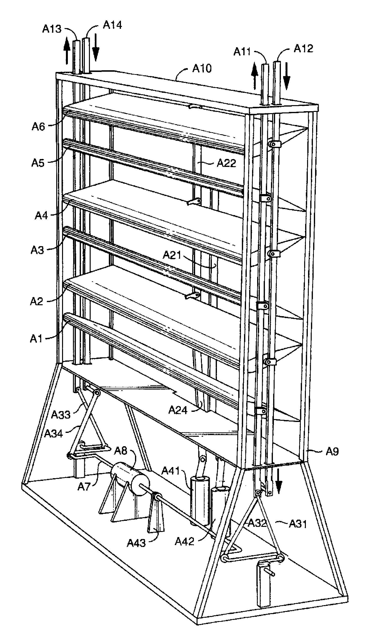 Reciprocating Wind-powered Transducer Employing Interleaved Airfoil Arrays