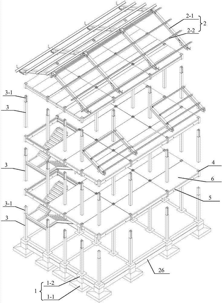 Prefabricated building main body structure