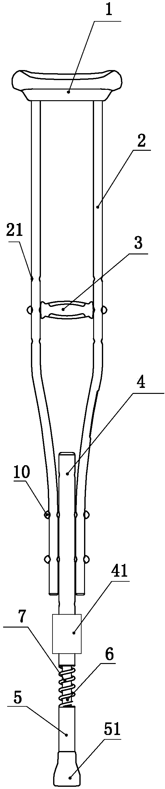 Underarm crutch with power generation function