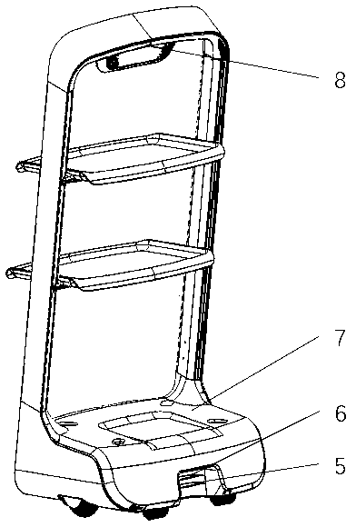 A mobile robot anti-short circuit automatic charging structure