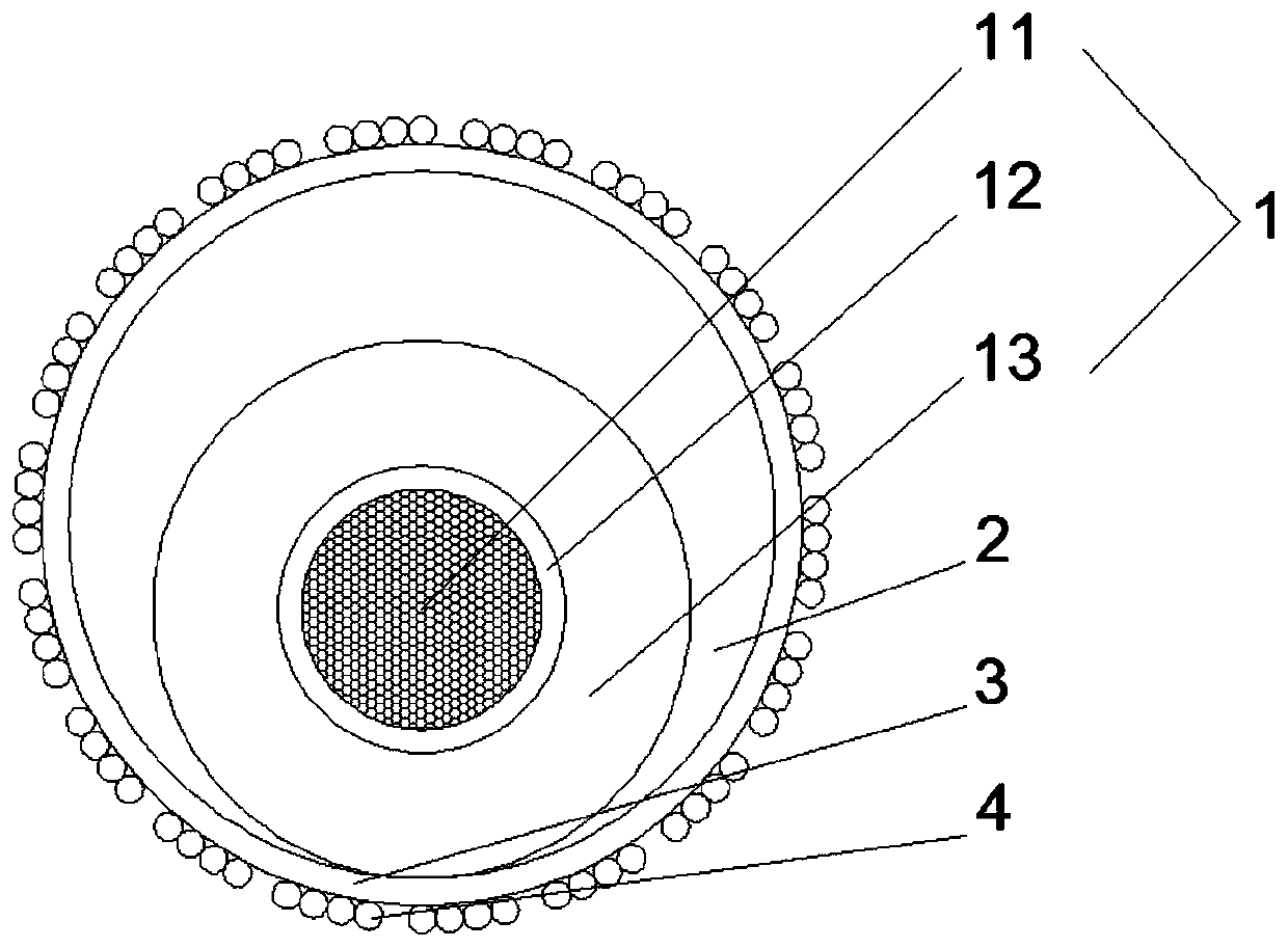 Shockproof impact-resistant flame-retardant fire-resistant home decoration cable and production process thereof