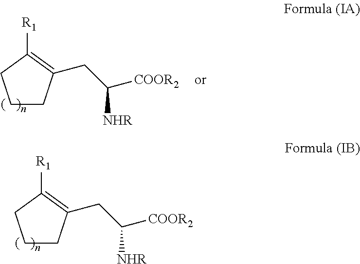 Enantioselective process for cycloalkenyl ?-substituted alanines