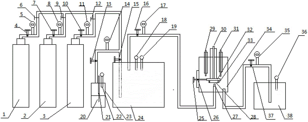 Loop test device for imitating gas phase erosion corrosion of natural gas