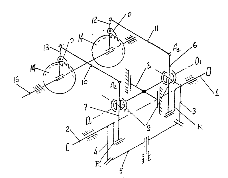 Implementing method and apparatus of stepless speed regulating eccentric swinging type internal combustion engine