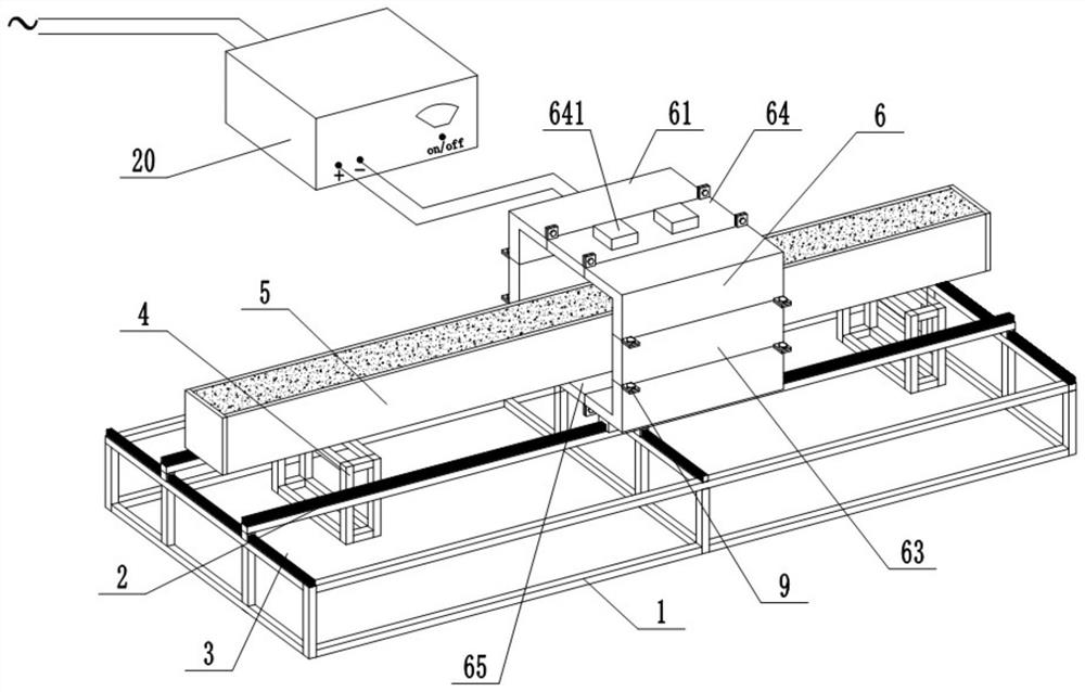 A preparation device and method for directional steel fiber reinforced concrete prefabricated components