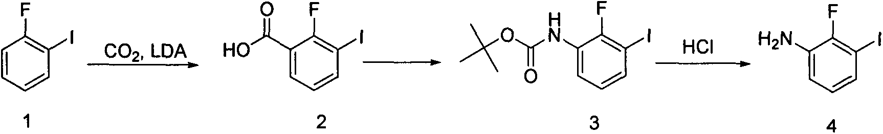 Preparation method of 2-fluoro-3-iodoaniline