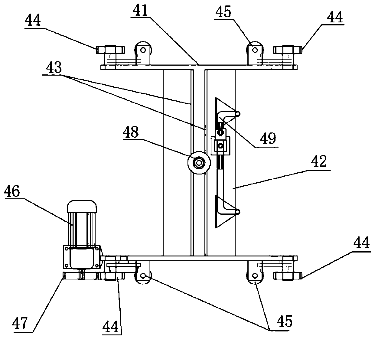 A mechanical automatic cleaning equipment for the inner cavity of the cast steel mold for cement utility poles