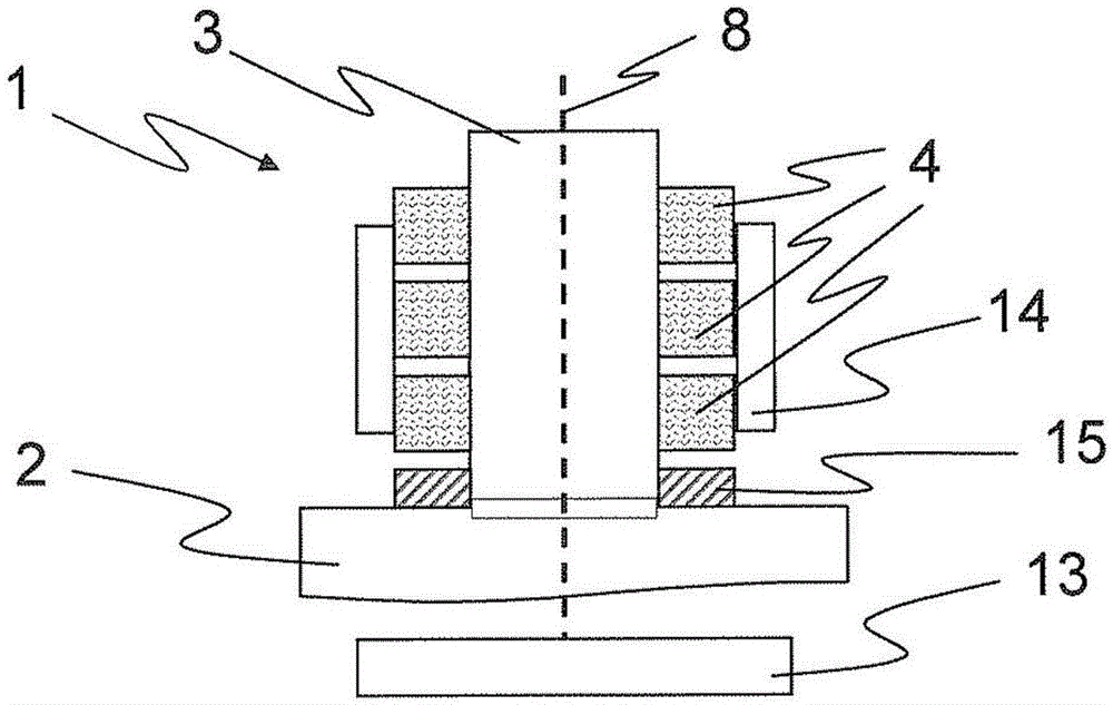 Device for generating electric energy from a heat-conducting material
