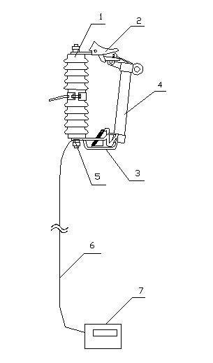 High-voltage falling switch contact temperature detection device