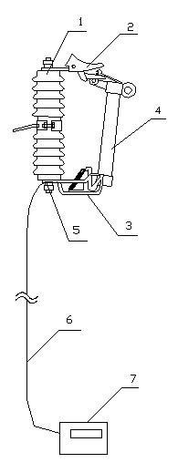 High-voltage falling switch contact temperature detection device