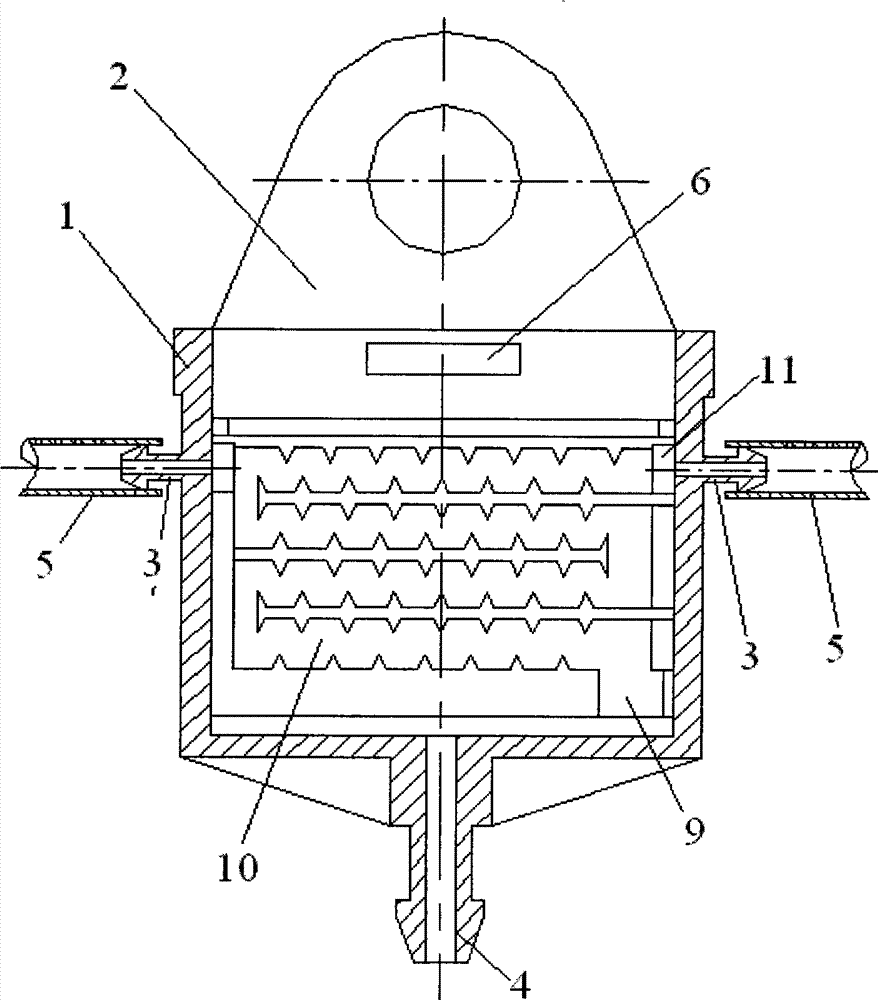 Cylindrical sawtoothed labyrinth double-runner irrigator