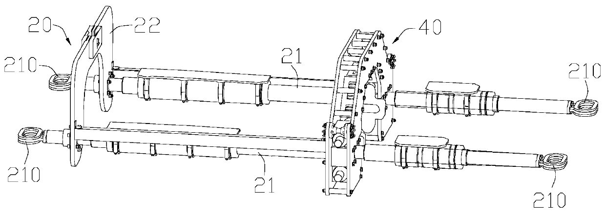 Subsea pipeline flange assembling, connecting and installing device