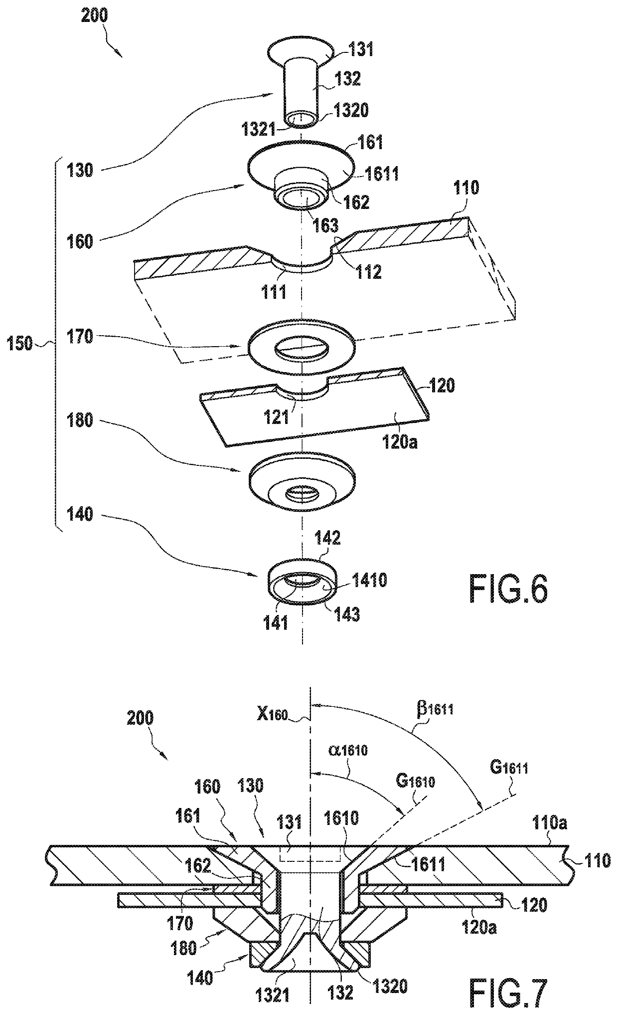 Assembly by mechanical connection including at least one part made of composite material