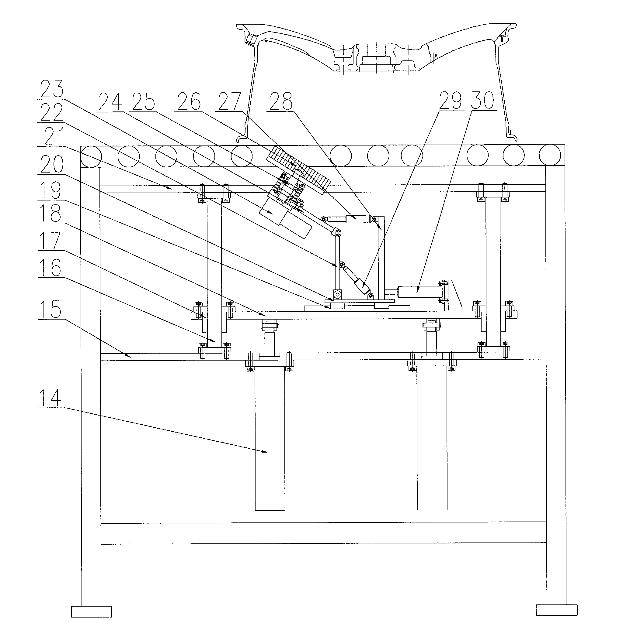 Wheel deburring device and deburring method