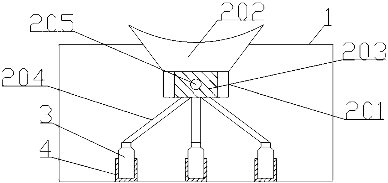 Three-cup urine experimental sampling device for urinary surgery