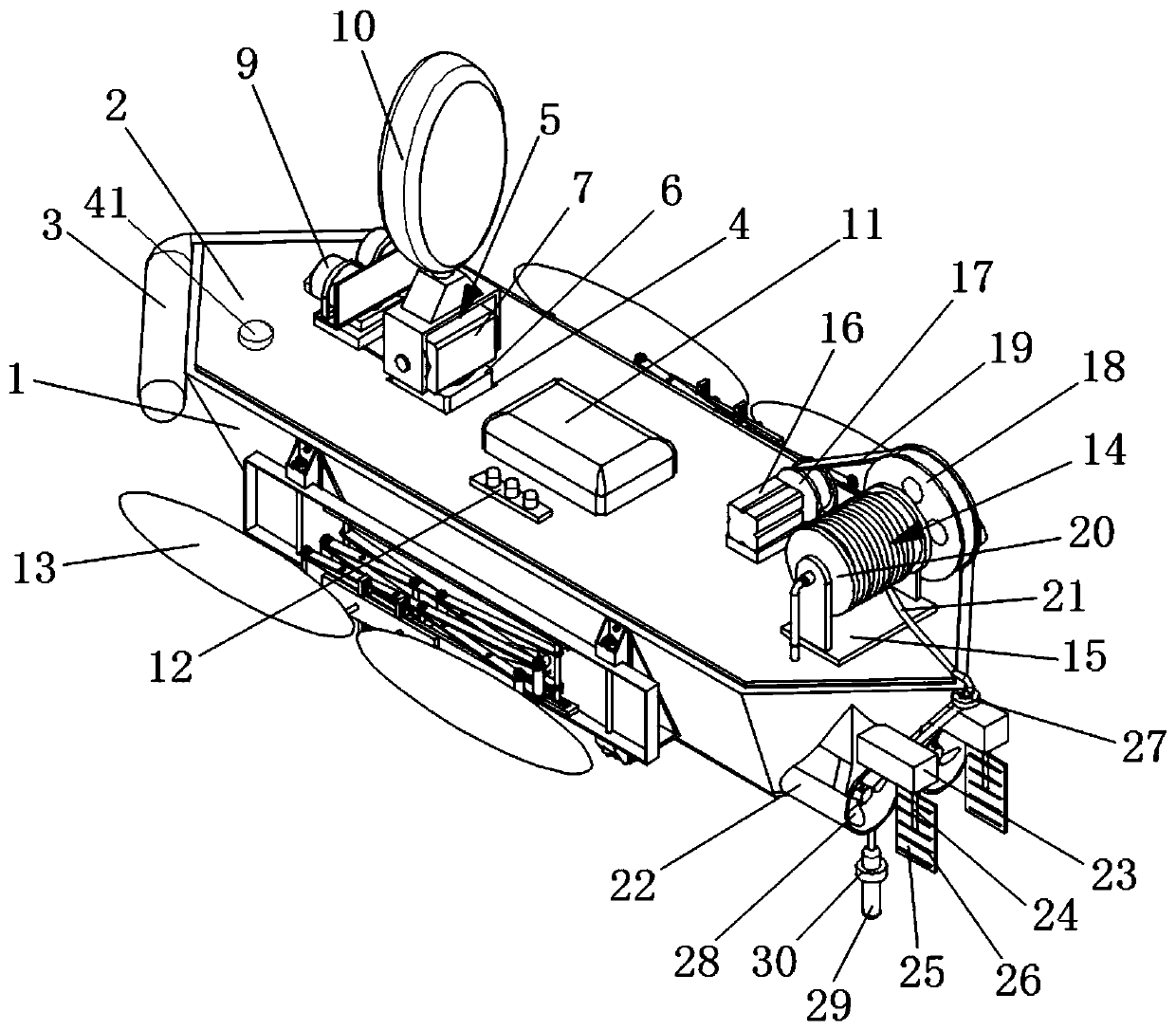 Automatic driving method and system of intelligent boat for water quality monitoring