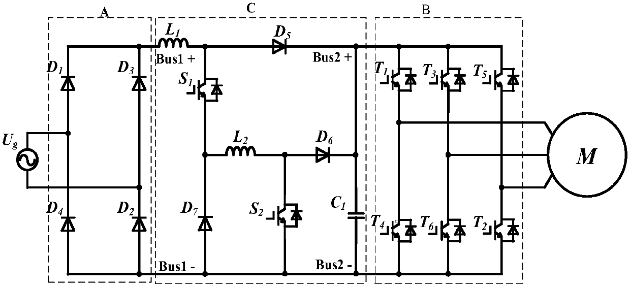 Electrolytic Capacitorless Power Converter and Control Method for Permanent Magnet Synchronous Motor Drive System