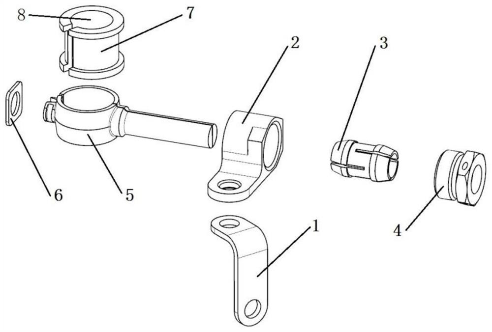 A catheter fixing device with adjustable spatial position