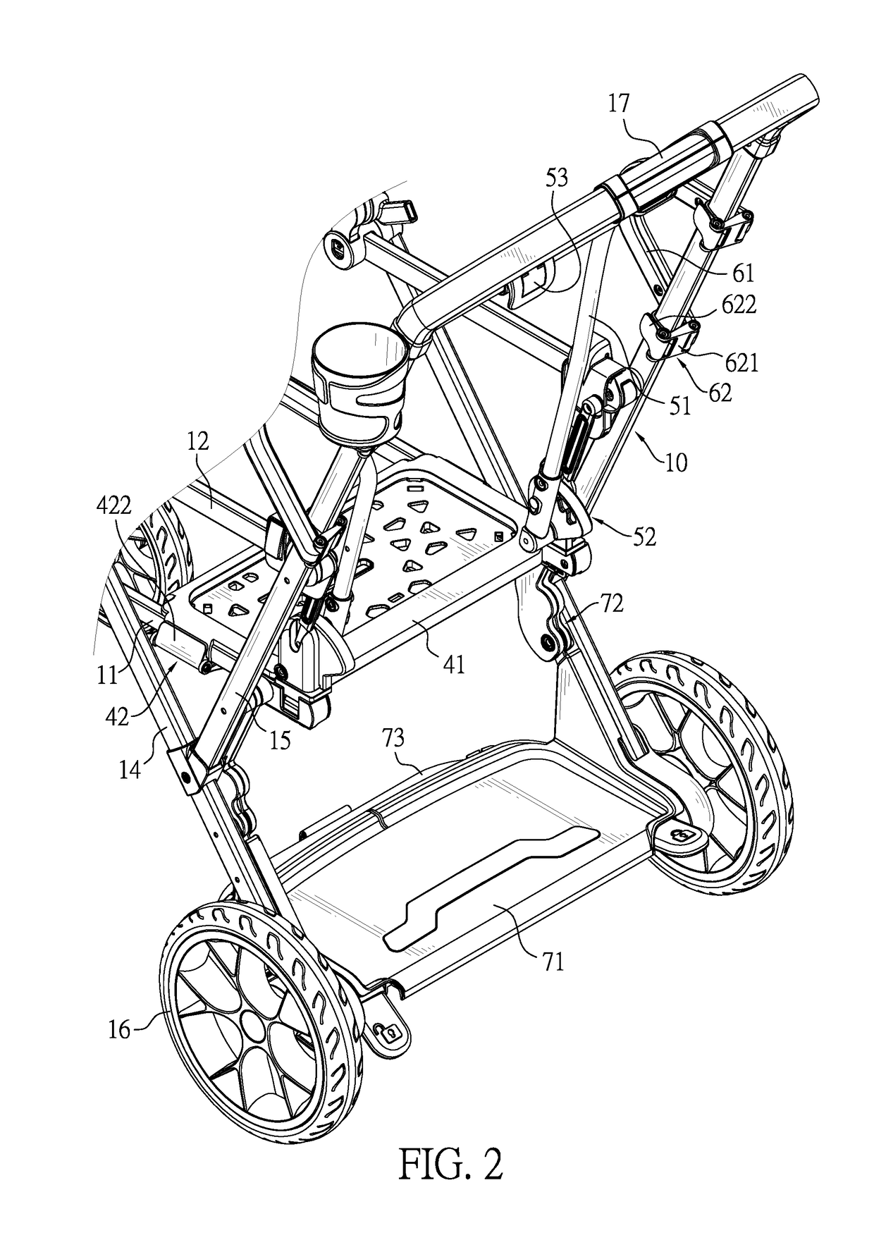 Baby carriage and carriage frame thereof