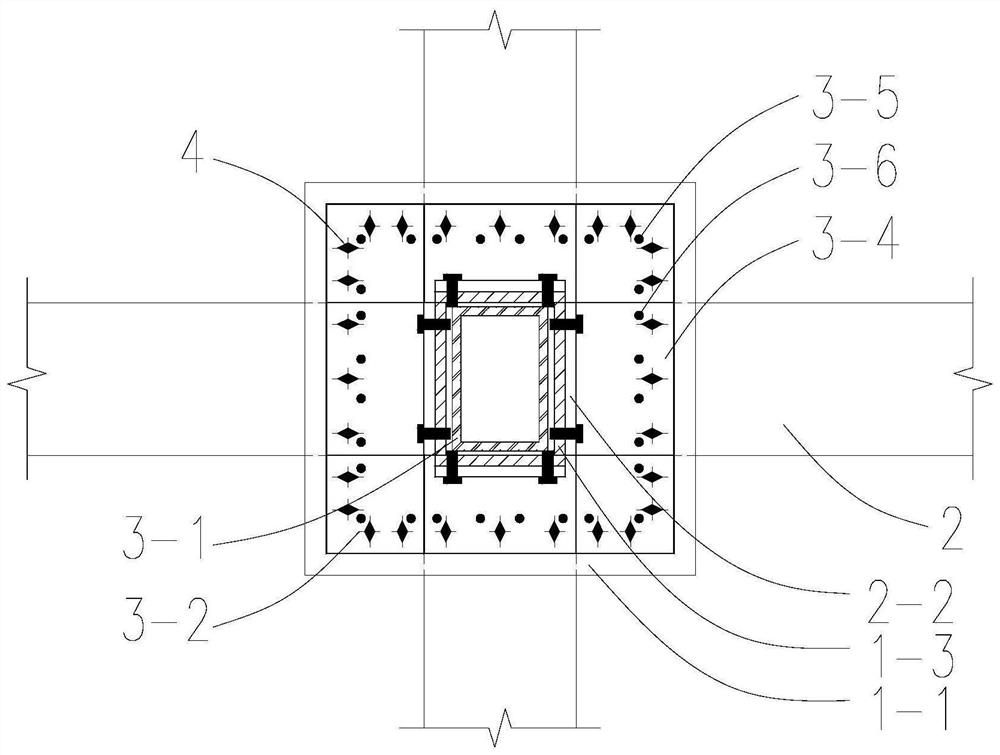 Prefabricated concrete ground beam-frame column connecting joint and construction method thereof