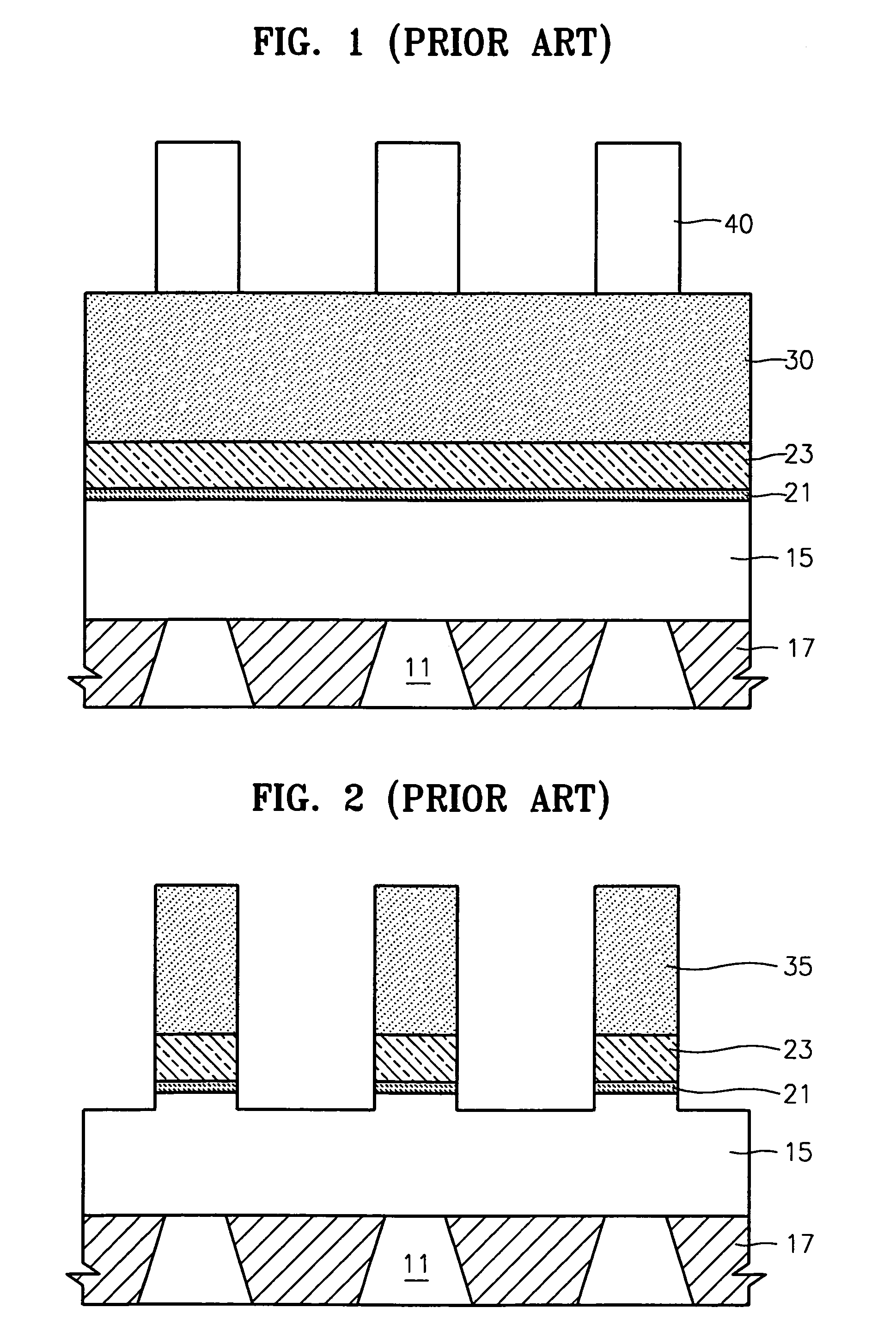 Semiconductor device and method for forming same using multi-layered hard mask