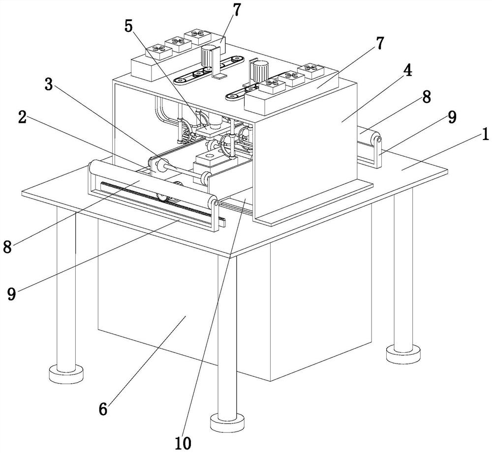 A plug sleeve stamping and forming device for socket production