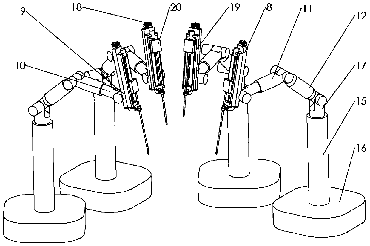 Modularized surgical robot capable of achieving single-hole and multi-hole conversion