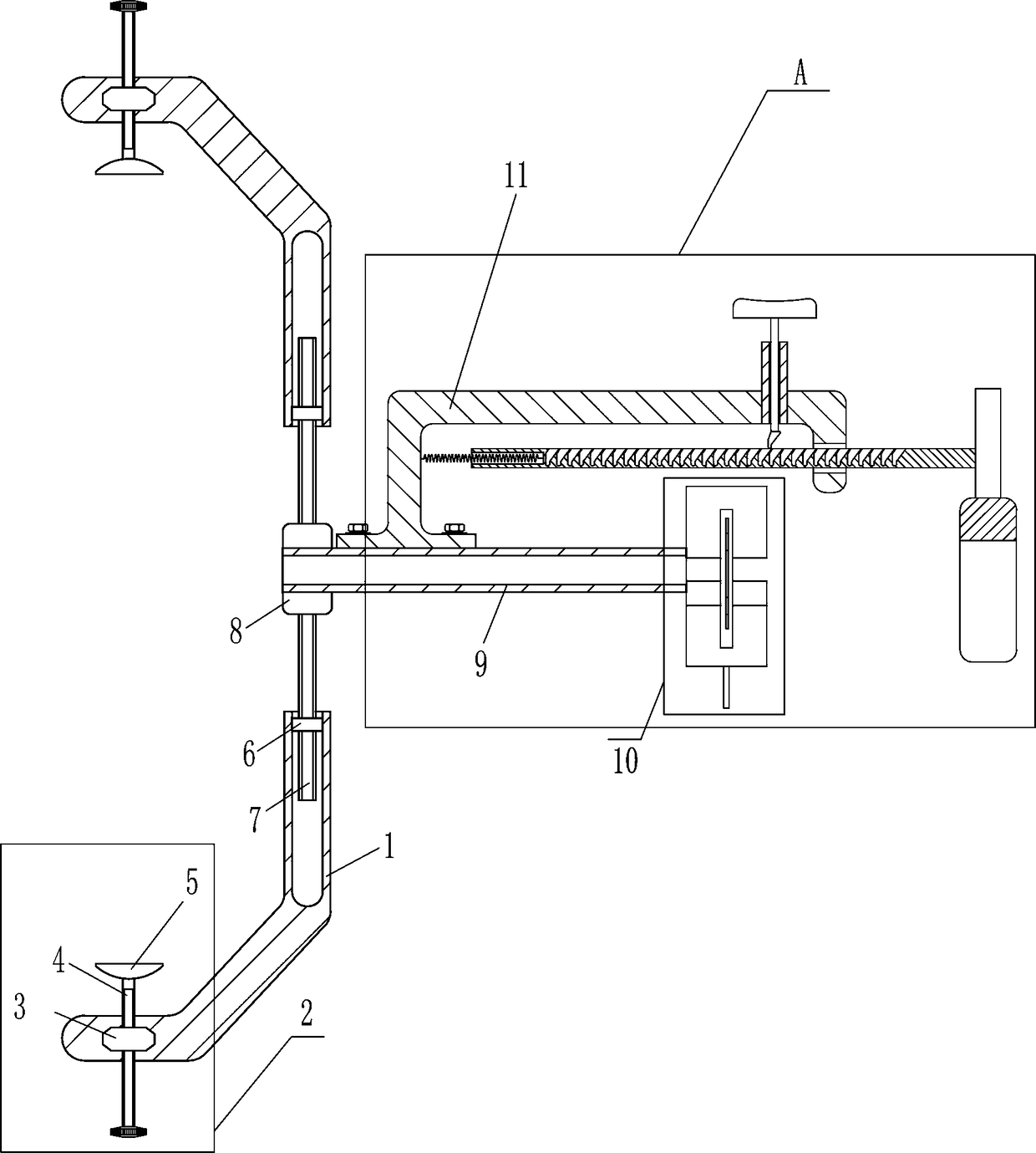 Mold oil pipe joint auxiliary dismounting machine