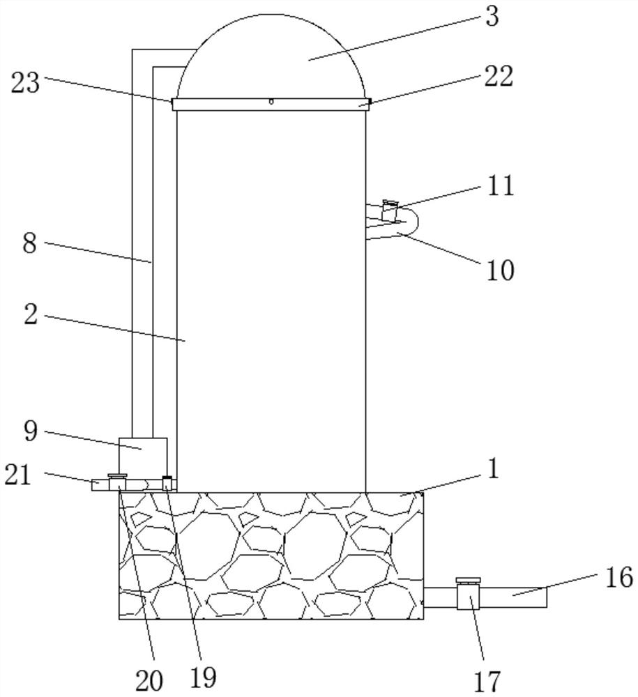 A water purification device for recycling reservoir resources