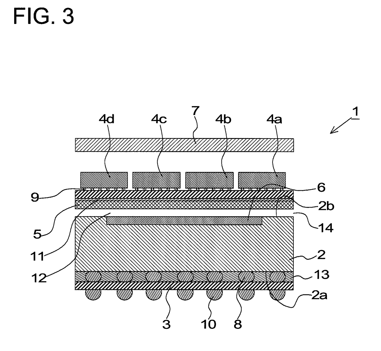 Device having electronic components mounted therein and method for manufacturing such device