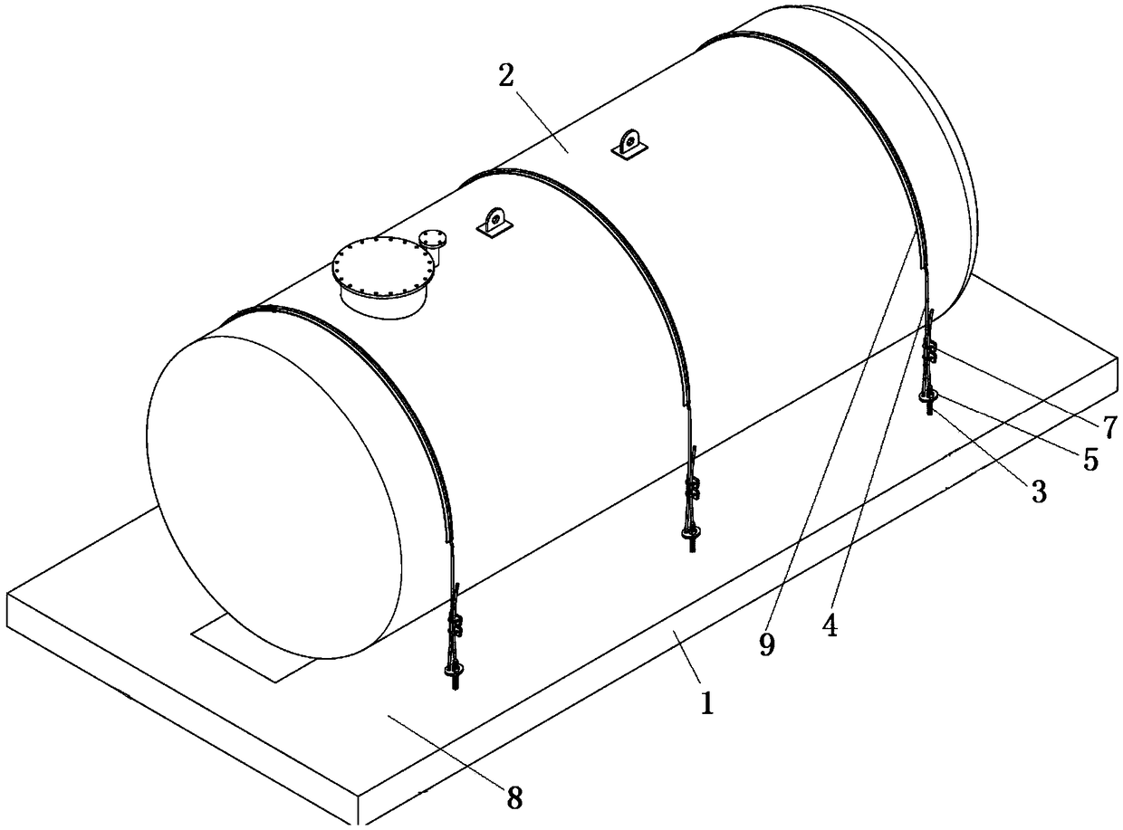 An anti-drift structure for buried storage tanks