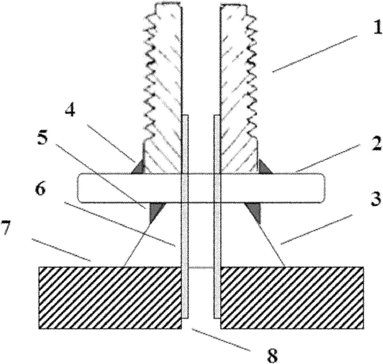 Small-sized device for connecting plane micropore for single-pore vacuum encapsulation and pipeline