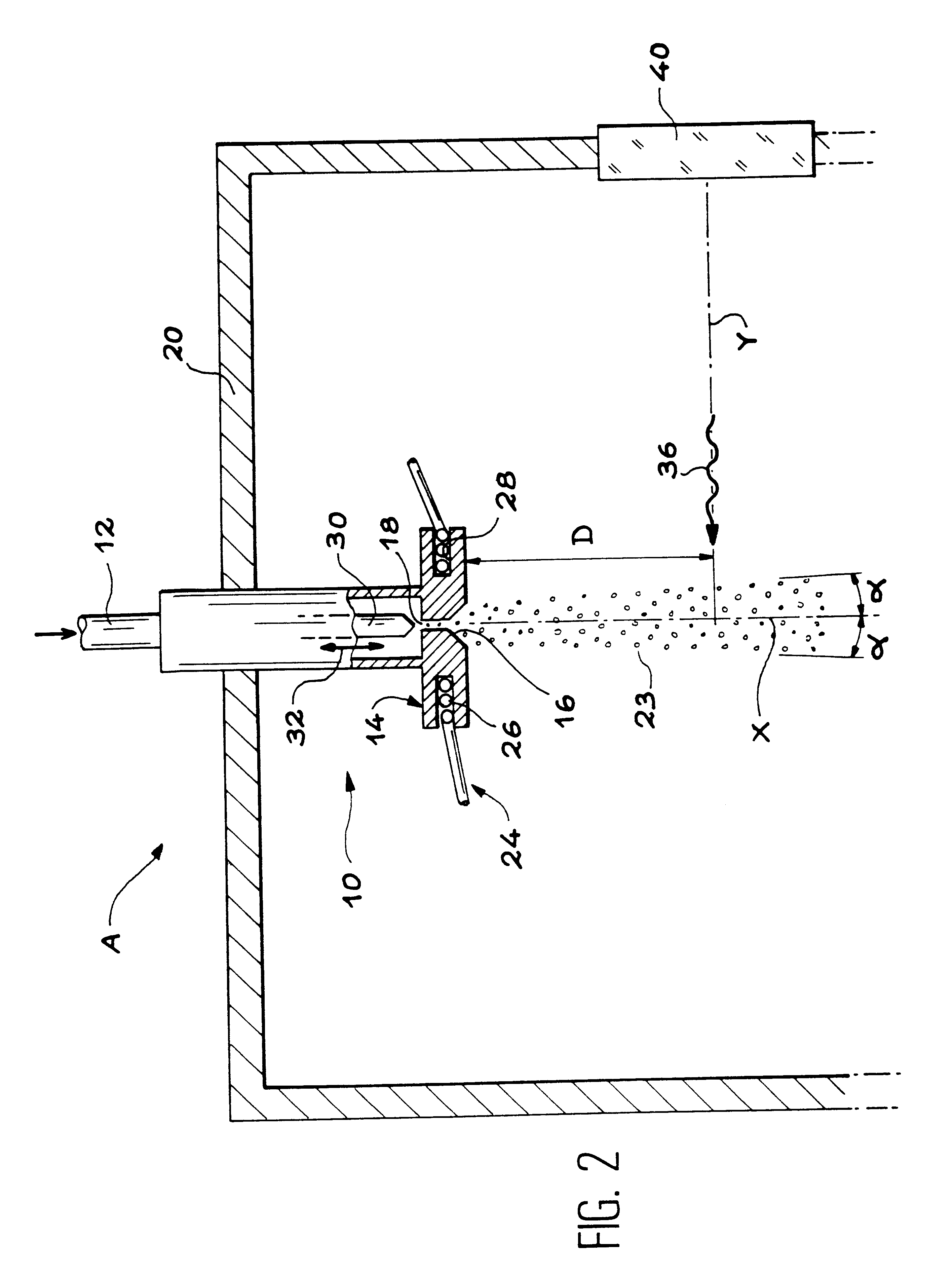 Production of a dense mist of micrometric droplets in particular for extreme UV lithography