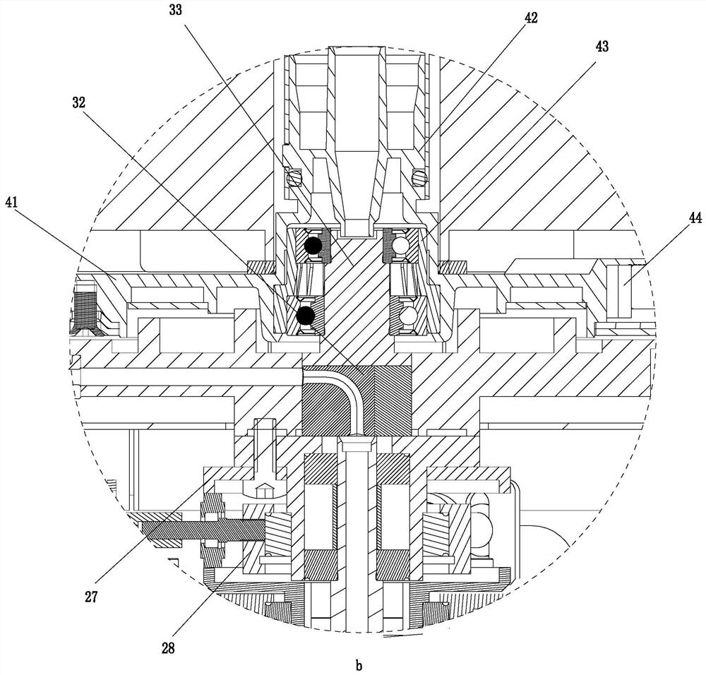 Efficient low-energy-consumption four-twist spindle