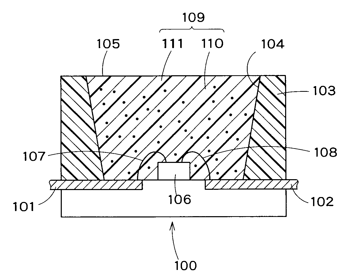 Red fluorescent substance and light-emitting device employing the same