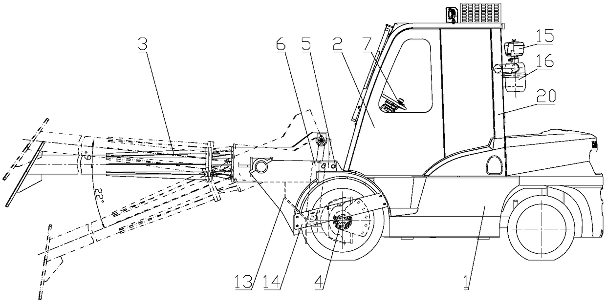 Forklift type stoking trolley