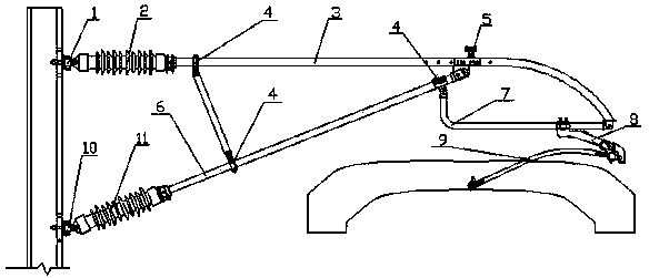 Windproof-type overall steel bracket mounting method