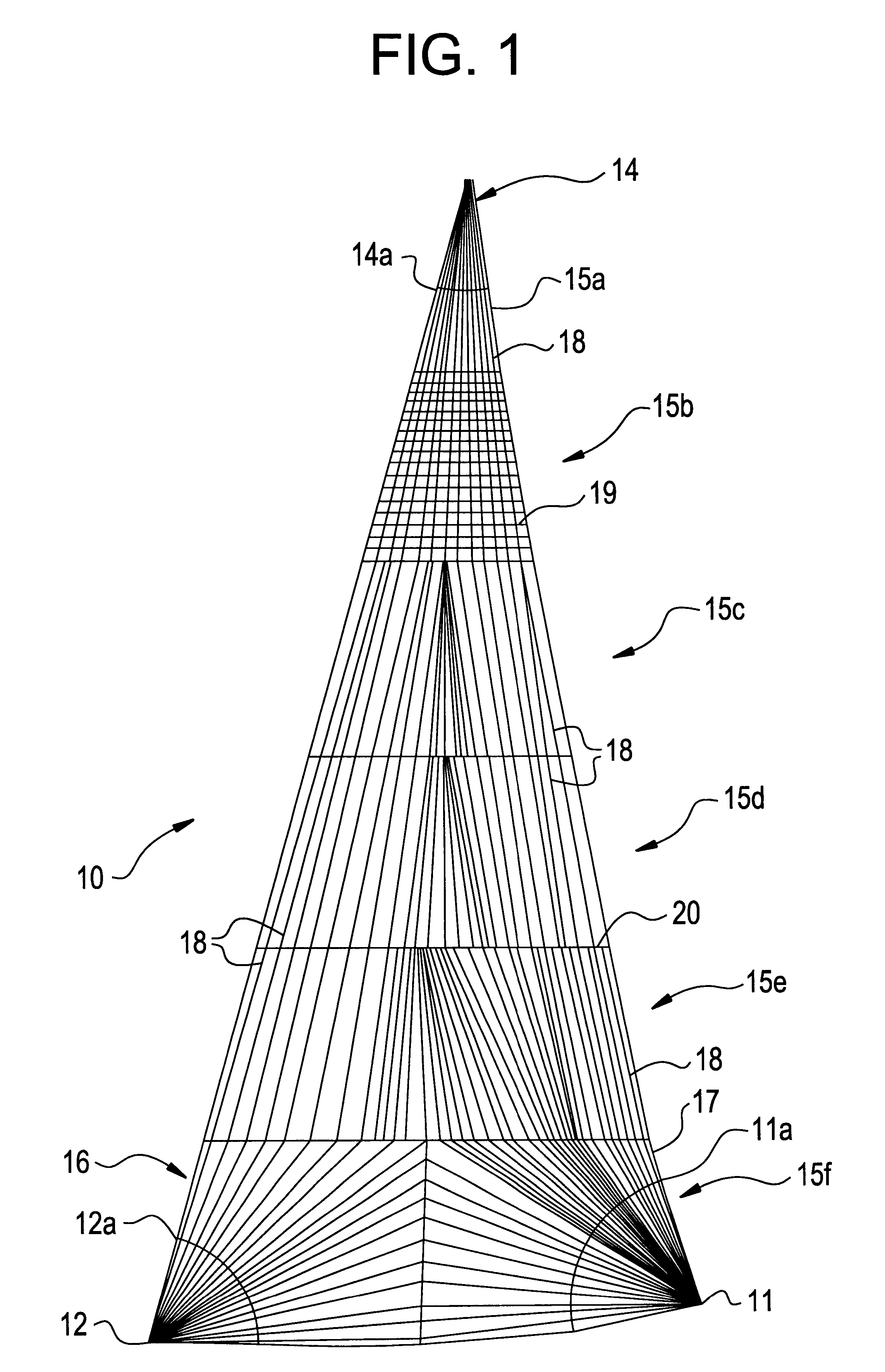 Sail of woven material and method of manufacture