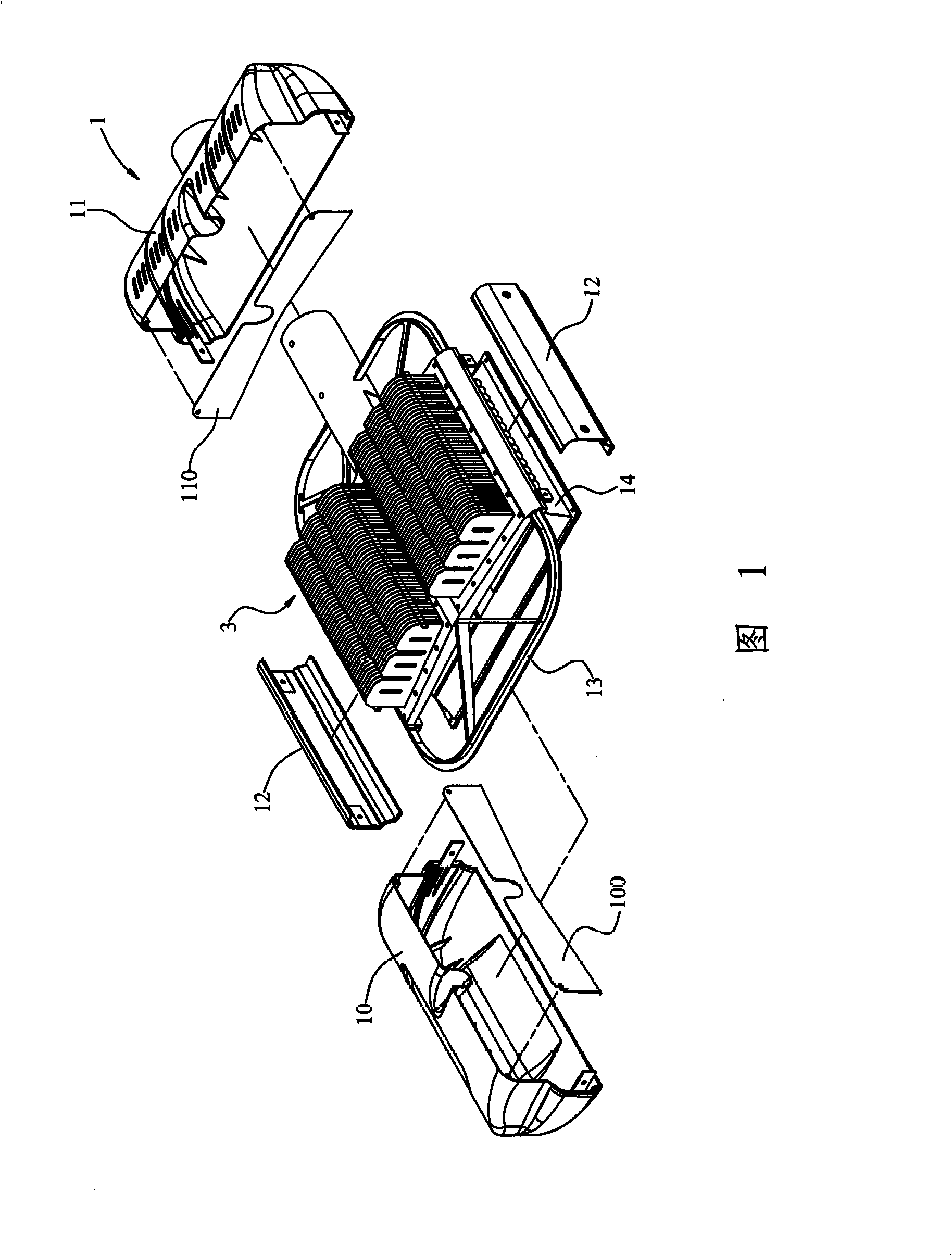 Dual chamber street lamp holder structure