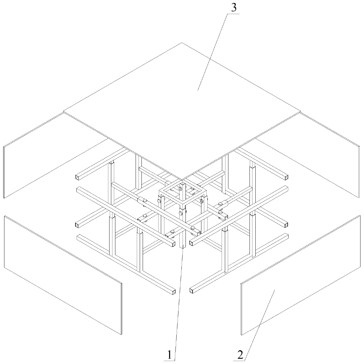 Stretchable turnover mold for fabricated building