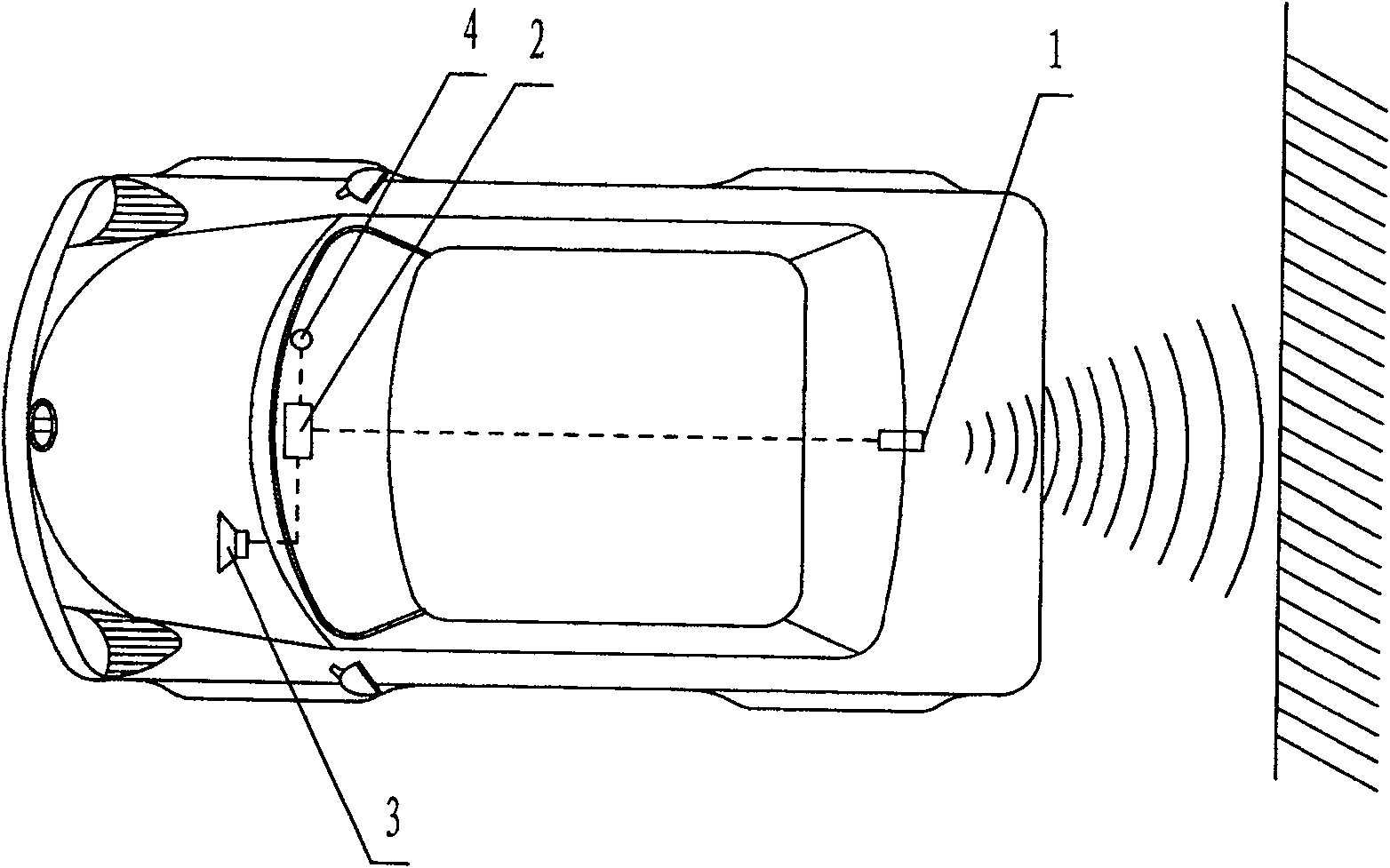 Burglarproof alarming device combining radar for backing car