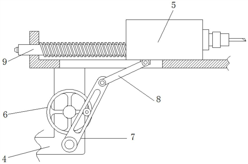 A skirting line decoration screw installation device with rotatable direction
