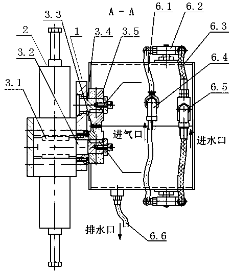 Extruder cleaning pad cooling device and use method thereof