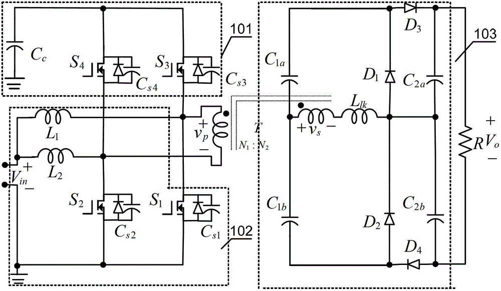 High-gain isolated type direct current-direct current (DC-DC) convertor