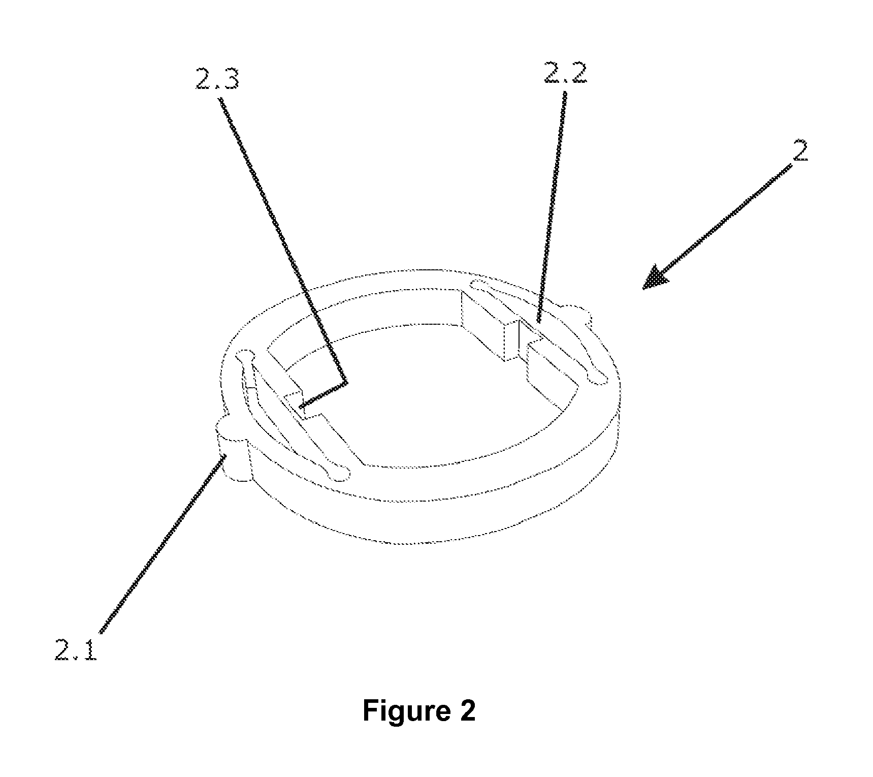 Door handle type closure system