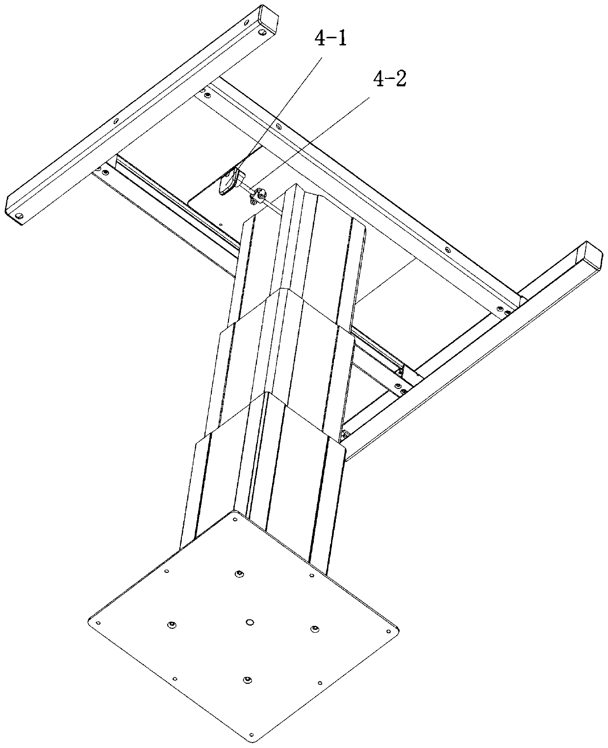 Multi-stage lifting device and lifting table