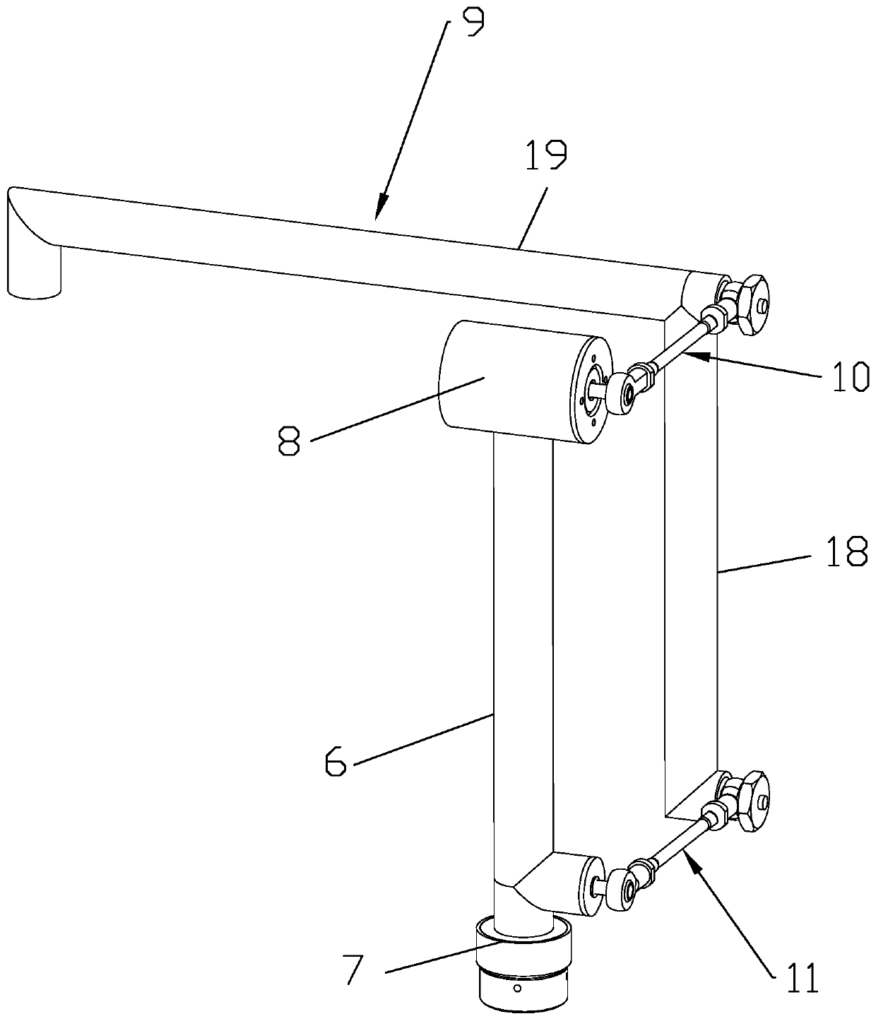 Four-connecting rod mechanism and inspection robot with same