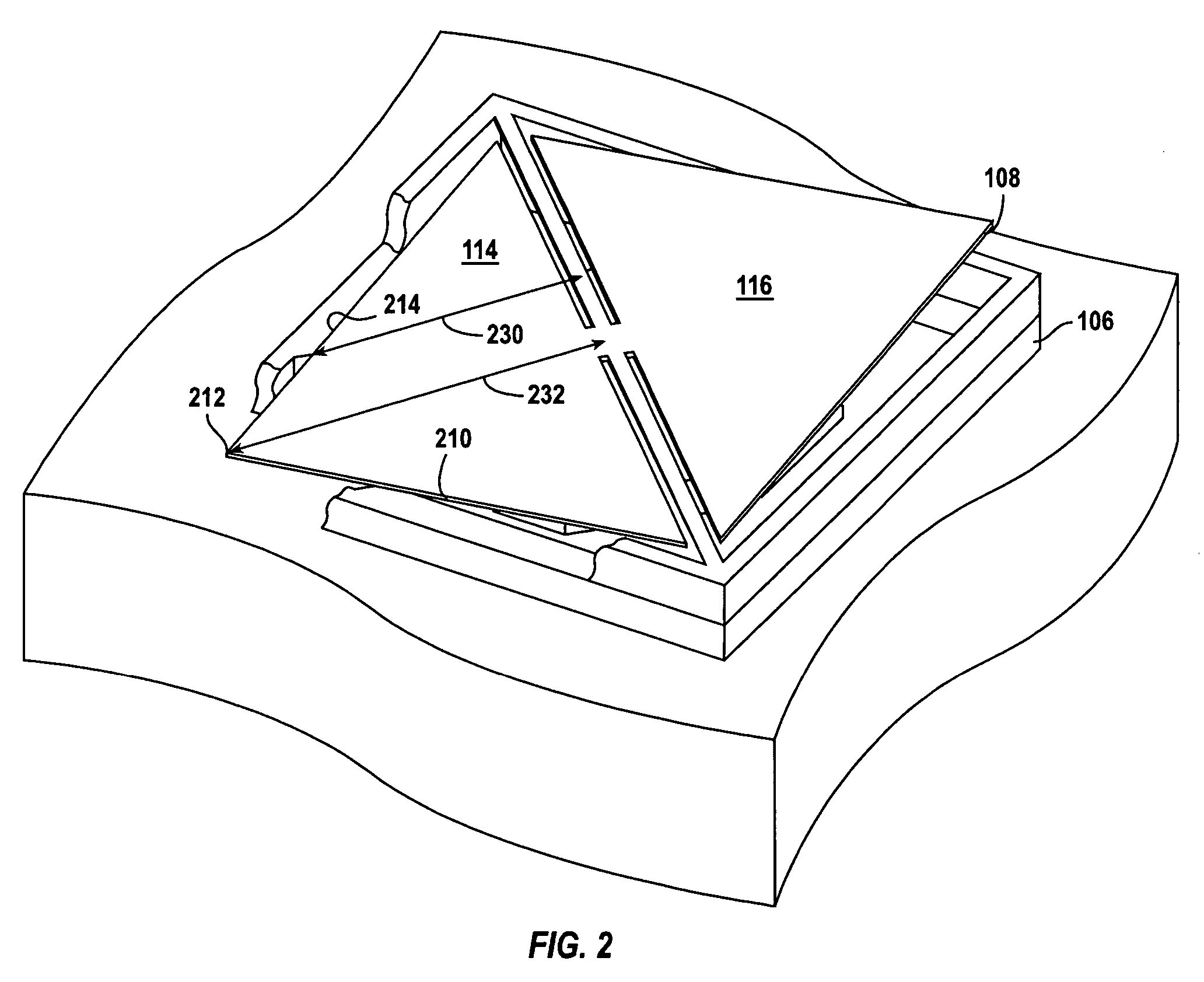 Method and structure of patterning landing pad structures for spatial light modulators