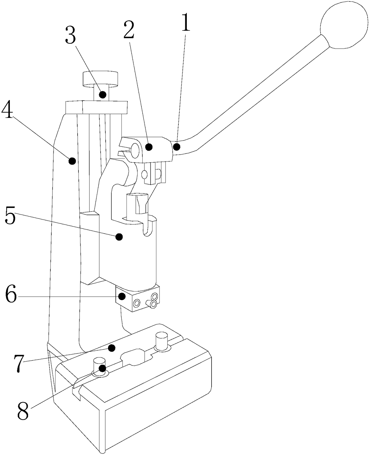 Conveniently-clamped punching clamp for processing automobile heat insulation plates